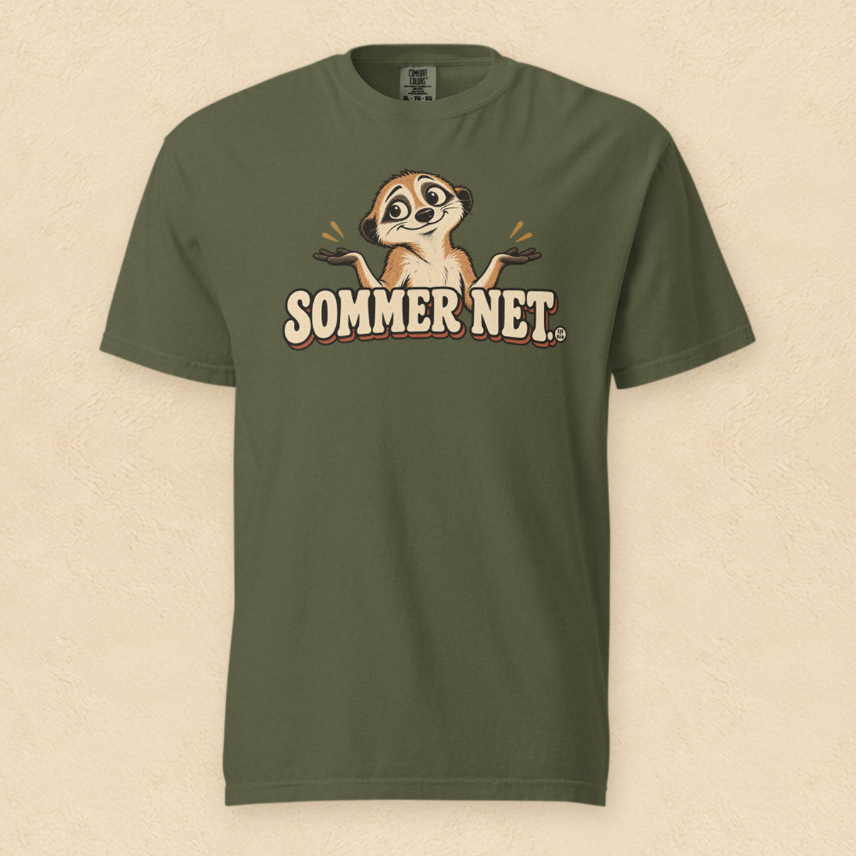 Sommer net — Hemp shirt on cream wall